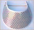 Sequins on White Luxury Flexi Visor