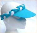 Turquoise with White Plaited Visor