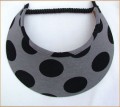 Grey with Giant Black Spots Jumbo Peak Flexi Visor