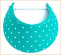 Turquoise with White Spots Jumbo Peak Flexi Visor