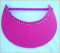 Fuchsia Jumbo Peak Flexi Visor with Swarovski 