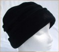 Black Ruched Fleece Hat