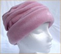 Dusky Pink Ruched Fleece Hat