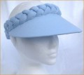 Pale Blue Jumbo Peak Plaited Visor