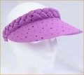 Lilac Sparkly Jumbo Peak Plaited Visor