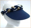 Navy Nautical Style Plaited Visor