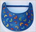 Coloured Butterflies on Electic Blue Luxury Flexi Visor