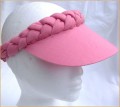 Dusky Pink Plain Plaited Sun Visor