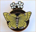 Yellow Butterfly Magnetic Hat Clip Golf Ball Marker