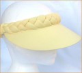 Plain Lemon Jumbo Peak Plaited Visor