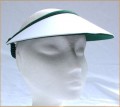 White with Green Under Jumbo Peak Flexi Visor