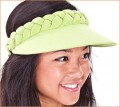 Lime Green Jumbo Peak Plaited Visor