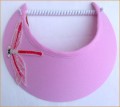 Pale Pink Jumbo Peak Flexi Visor with Sequin Dragonfly