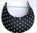 Black Cotton with White Spots Jumbo Peak Flexi Visor