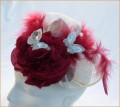 Wine Sinamay Fascinator