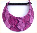 Lilac and Purple Snake Fabric Jumbo Peak Flexi Visor