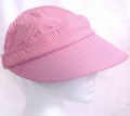Red Cotton Candy Stripe Sun Hat & Visor (Med & Large Only)