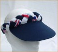 Navy Peak Union Jack Plaited Visor 