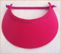 Fuchsia Jumbo Flexi Visor with Fuchsia Swarovski Crystals