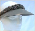 Olive Green Jumbo Peak with Animal Print Plaited Visor