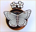 White Butterfly Magnetic Hat Clip Golf Ball Marker