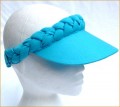 Turquoise Plain Plaited Visor